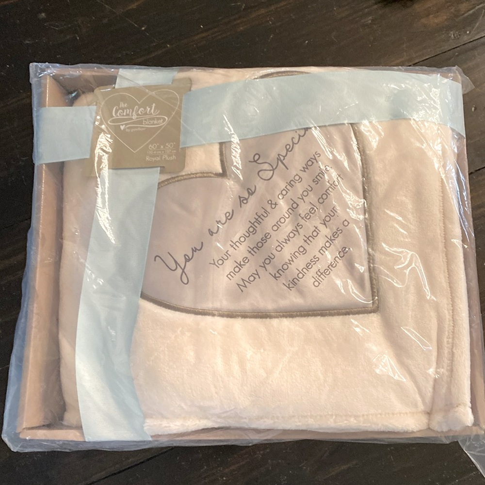 Fleece Comfort Blanket with Satin Heart